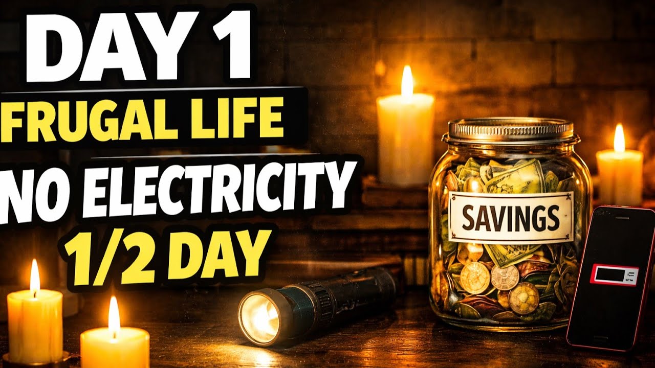 Day 1 of showing my Frugal Life. No Electricity for Half a Day