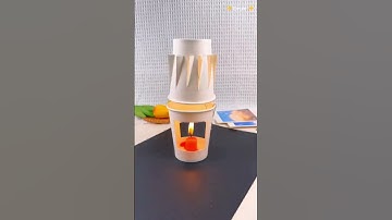 How to make a rotating lantern using unicycle paper cup✨
