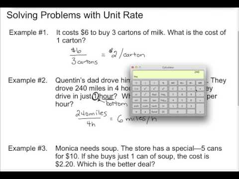 MAT2L U2L2 Problems with Unit Rate