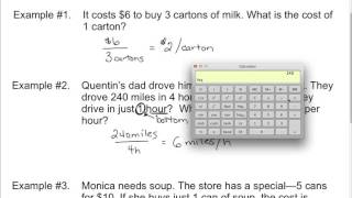MAT2L U2L2 Problems with Unit Rate