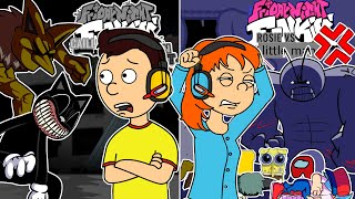 Caillou VS Cartoon Cat and Hypno & Rosie VS Little Man 2 | Friday Night Funkin' Mods screenshot 3
