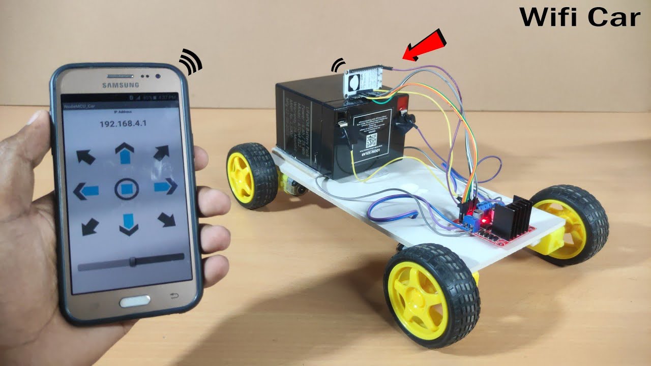Phone Controlled Wifi car Best Project - YouTube