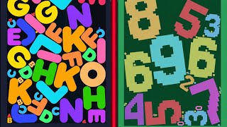 I Like ABC Merge Alphabet Puzzle 🔤 VS I Like ABC Merge Numbers Math 🔢✨ Satisfying Gameplay 🎮🔥 screenshot 3