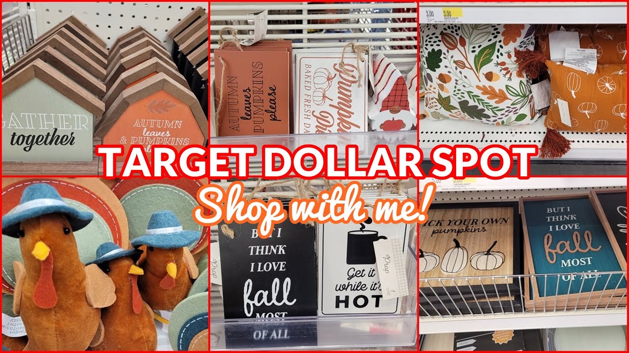 TARGET DOLLAR SPOT 🍁🍂 FALL DECOR  🍁🚜🍂 NEW FINDS! SHOP WITH ME HOME DECOR SHOPPING
