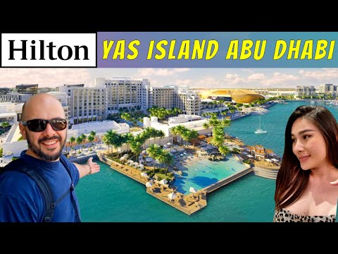 Hilton Abu Dhabi Yas Island Review: 4K Hotel Resort Tour in Abu Dhabi.  Executive Lounge Surprise!