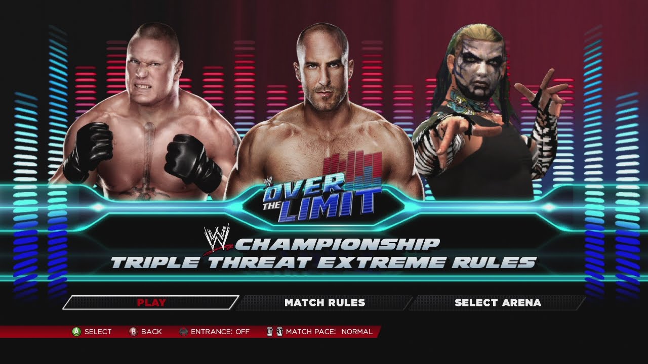 WWE 2K14 - Brock Lesnar vs. Cesaro vs. Jeff Hardy - WWE Title Three Way Extreme Rules