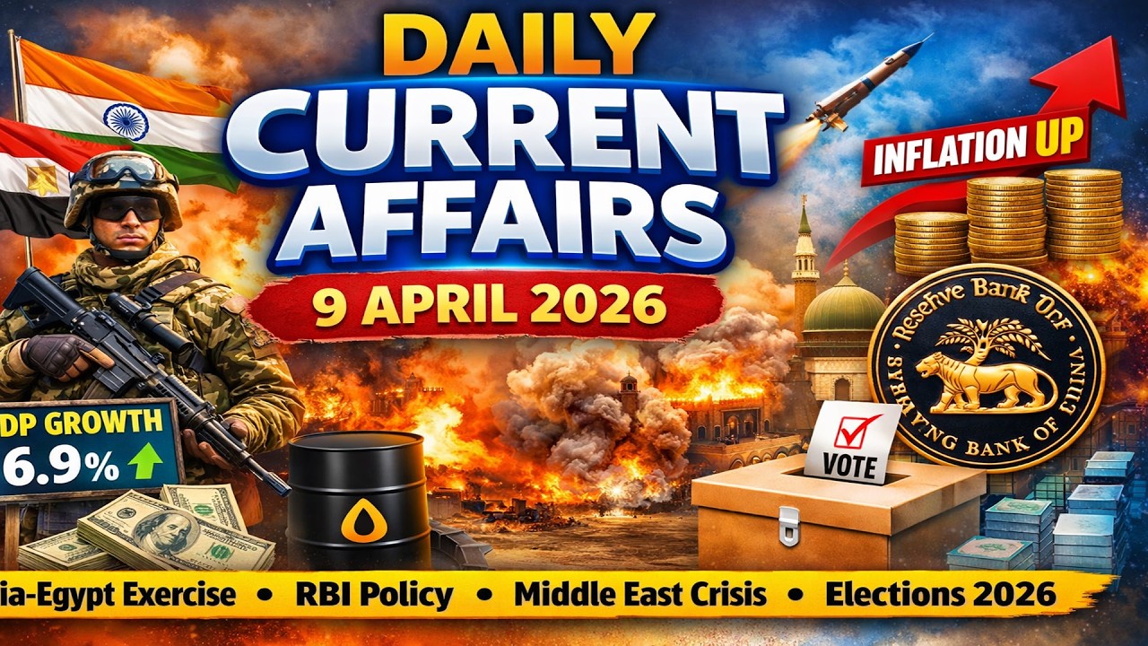 9 April 2026 Current Affairs | Today Current Affairs 2026 | Daily GK # ...