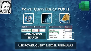 PQB13: PowerQueryBasics: 2-dimension search using Formulas (Vlookup+Match) & Power Query
