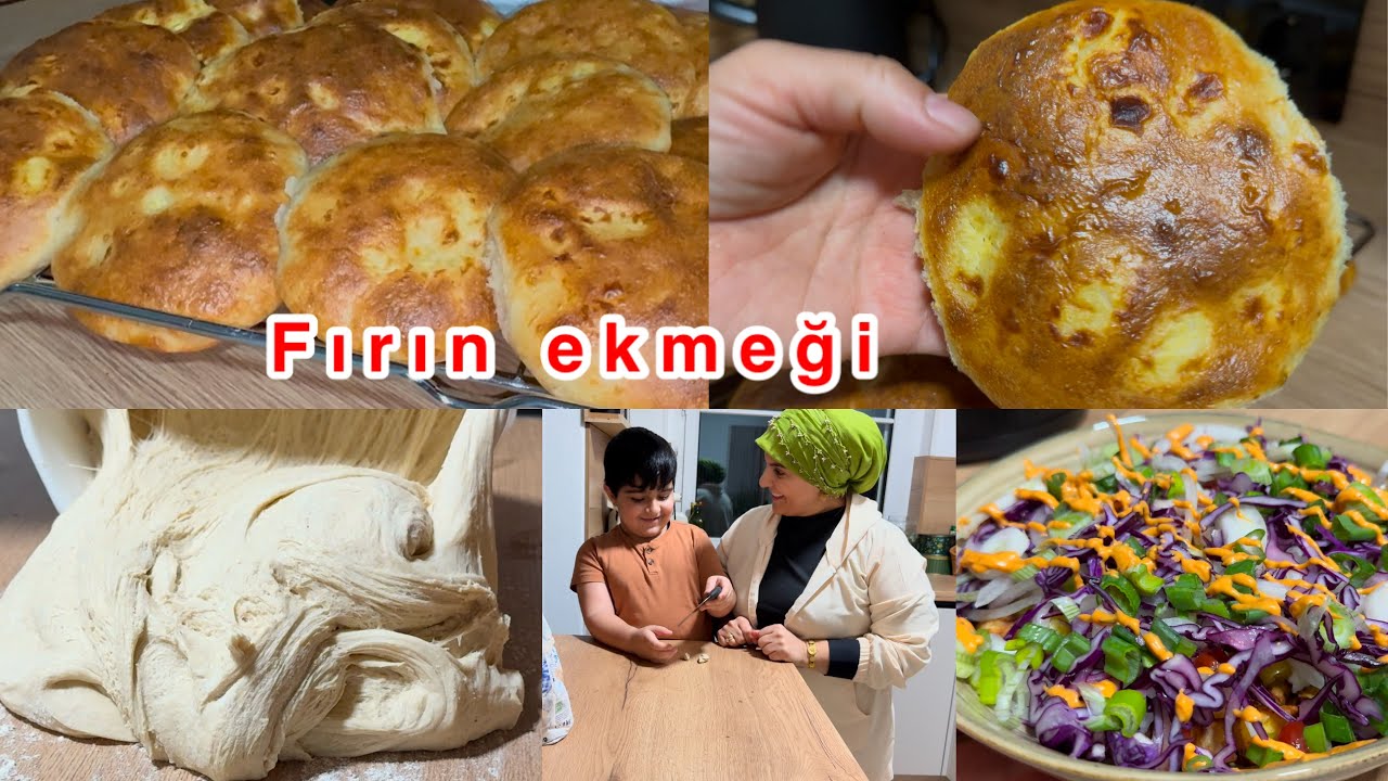 Mini fırın ekmeği yaptım buzluk için hem basit hem lezzetli/bizim mutfak her dakika halka açık 😂