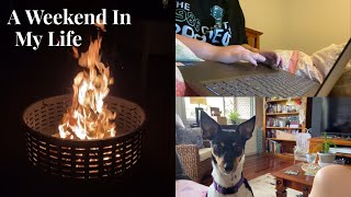 a weekend in my life // campfire, game night &amp; more...