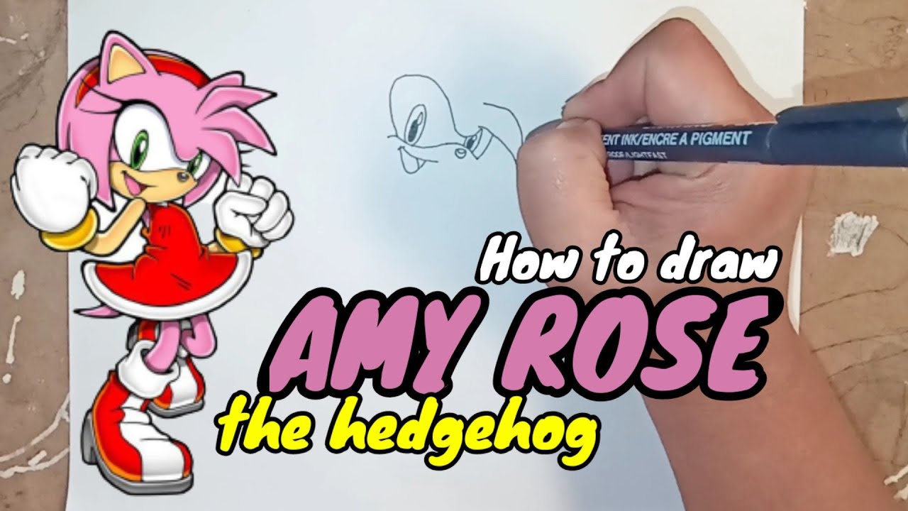 Como DESENHAR a AMY ROSE do SONIC passo a passo - Como DIBUJAR a