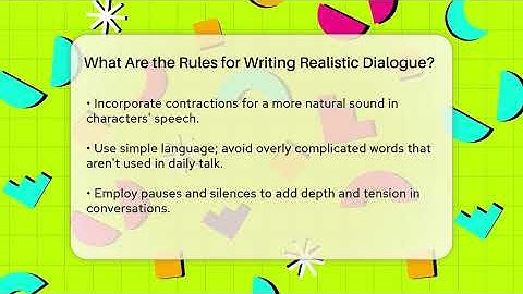 What Are the Rules for Writing Realistic Dialogue? - The Prose Path