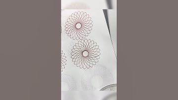 Spirograph ruler design ASMR Satisfying #satisfying #spirograph #spirographdrawing #shorts