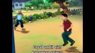 Upin ipin musim 14(rumah ijat terbakar)