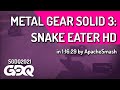 Metal Gear Solid 3: Snake Eater HD by ApacheSmash in 1:13:23 - Summer Games Done Quick 2021 Online