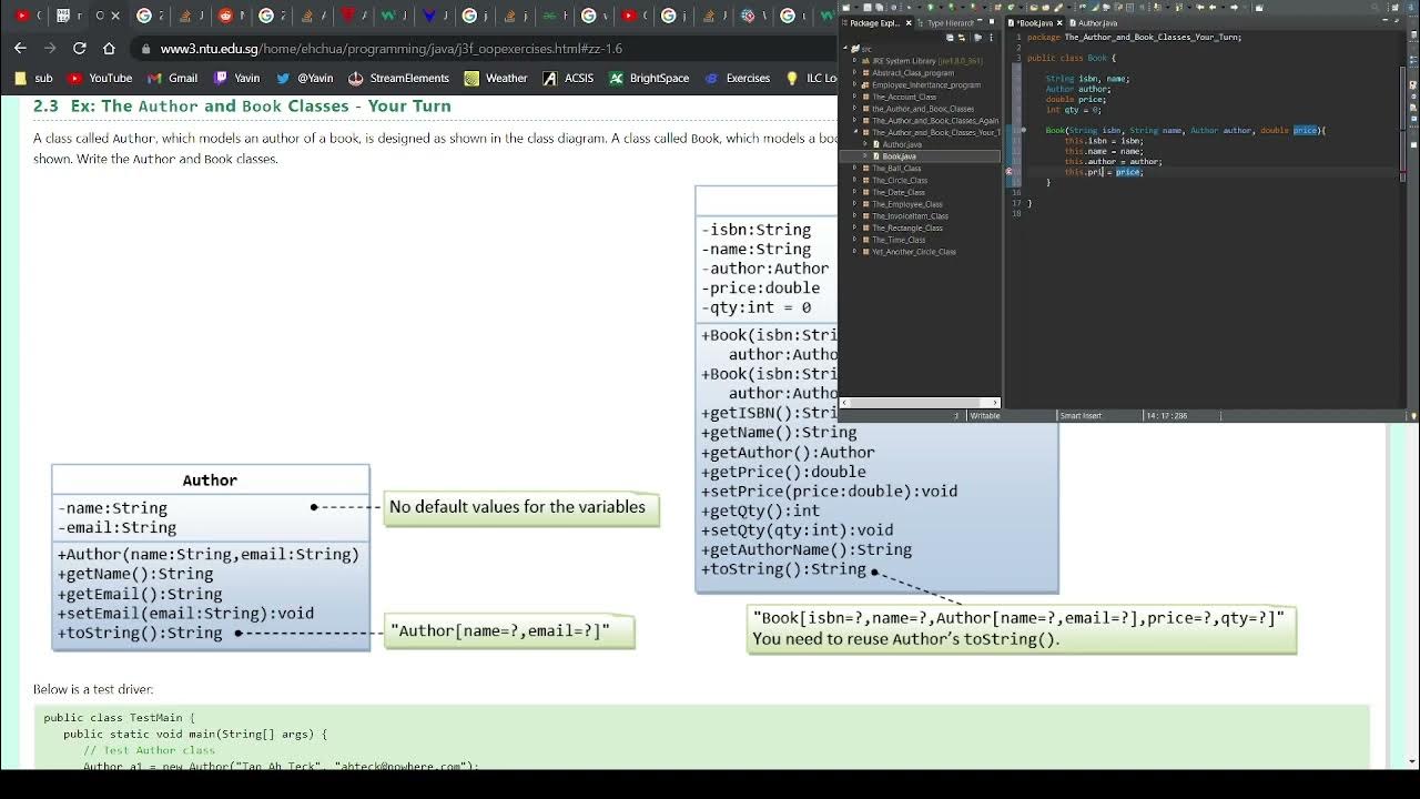 OOP exercises 2.3 (java) - YouTube