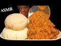 Asmr fufu  egusi soup mukbang turkey fish nigerian food talking soft eating sounds vikky asmr