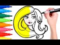 Aprende a dibujar a Barbie 🌸💁‍♀️ Colorear para niños