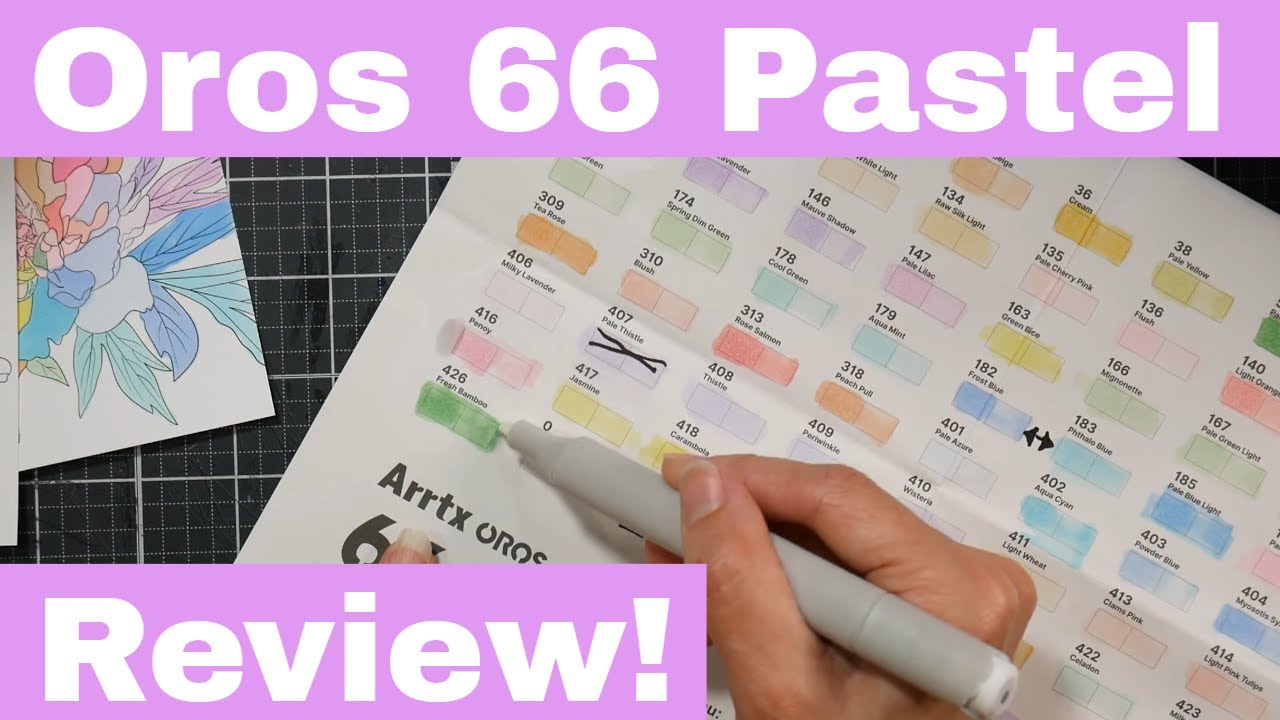 Clean Pastel Alcohol Markers! Arrtx Oros 66 Review 