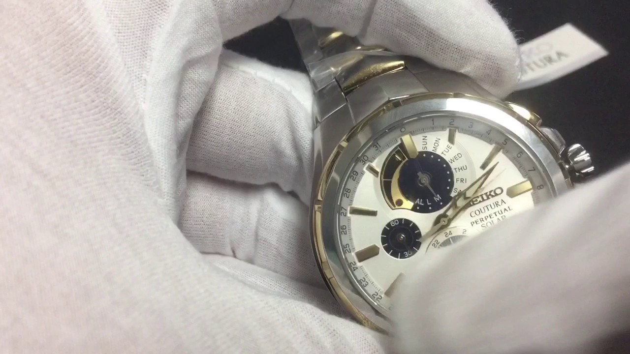 Setting the Seiko Coutura Perpetual Calendar - YouTube