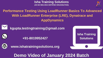 Performance Testing using LoadRunner Demo. Pls contact or whatsapp us on +91-8019952427 to enroll