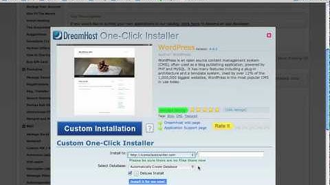 Custom Installation of Wordpress in a subdirectory on Dreamhost