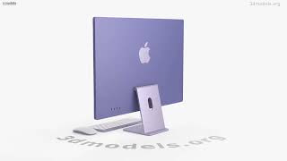 Apple iMac 24 inch 2024 Purple 3D model by 3DModels.org