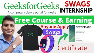 GeeksForGeeks Free Course Certificate Internship | Free Swags Goodies GFG DSA Interview Preparation