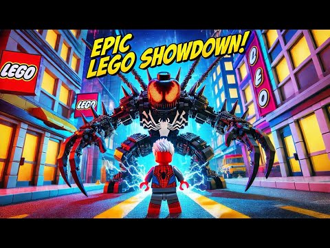 EPIC LEGO BATTLE Venom Mech vs Miles Morales ⚡💥|Marvel LEGO Set