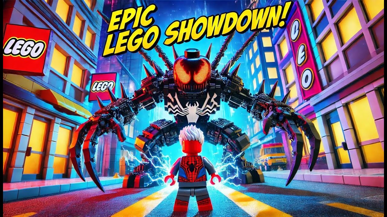 EPIC LEGO BATTLE Venom Mech vs Miles Morales ⚡💥|Marvel LEGO Set
