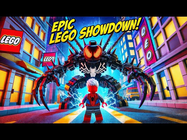 EPIC LEGO BATTLE Venom Mech vs Miles Morales ⚡💥|Marvel LEGO Set