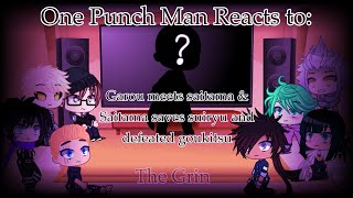 One Punch Man Reacts to: Garou meets saitama & saitama saves suiryu || Gacha Club || Part 5 ||