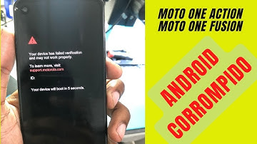 Moto one action / Vision android corrompido | Android não inicia | your device has failed verificati