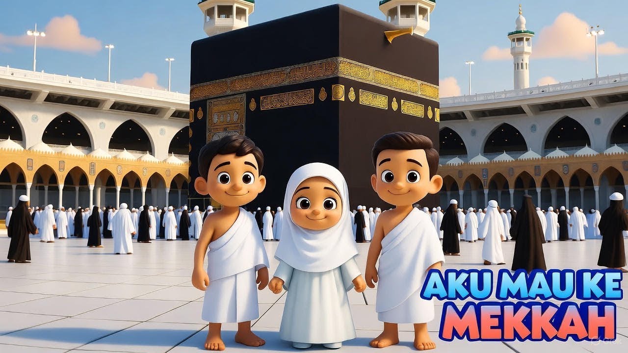 Aku Mau ke Mekkah – Lagu Anak Islami | Animasi 3D-Umrah-NAIK KERETA API-TEK KOTEK-CICAK DI DINDING