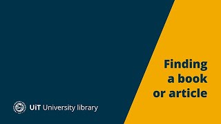 Finding a specific book or article