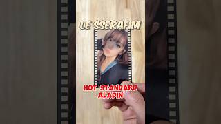 The film effect on a picture is so satisfying! #kpop #albumunboxing #lesserafim #photocard