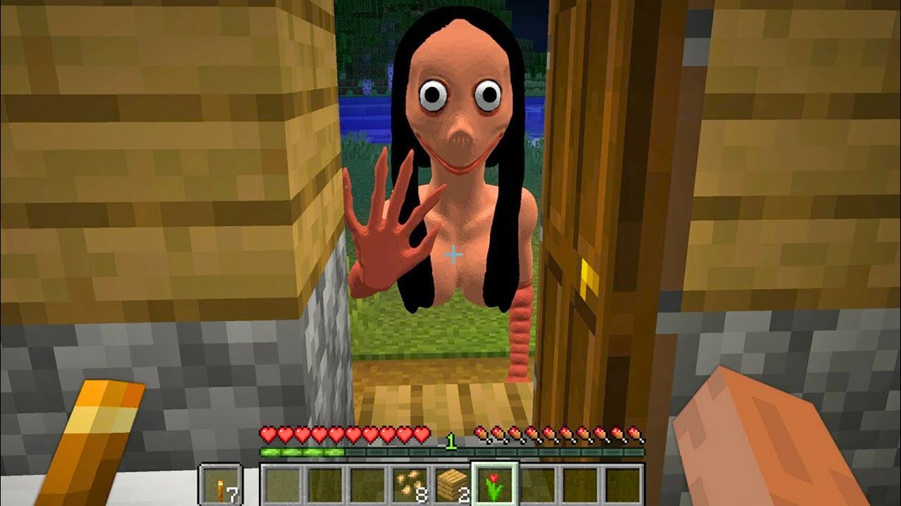 I Found Scary Girl Momo   in Mincraft  Mincraft Horror 