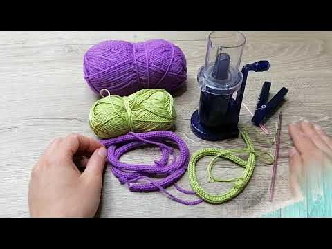 Come usare il tricotin a manovella, tutorial per fare il tubolare a maglia  . Automatic Spool Knitter 