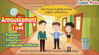 Announcement Text | kelas 10 (X) | Teks Pengumuman Bahasa Inggris | Function, Structure, Grammar