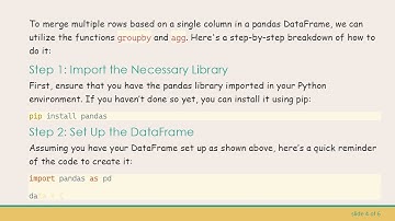 How to Merge Multiple Rows Based on a Single Column in a Pandas DataFrame