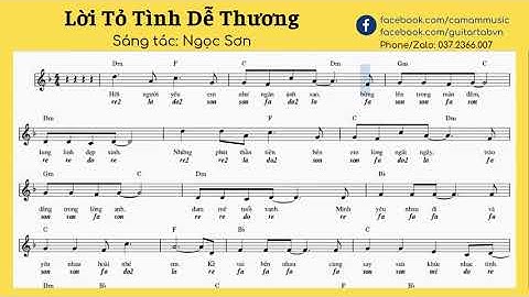 Sheet lời tỏ tình dễ thương ngọc sơn