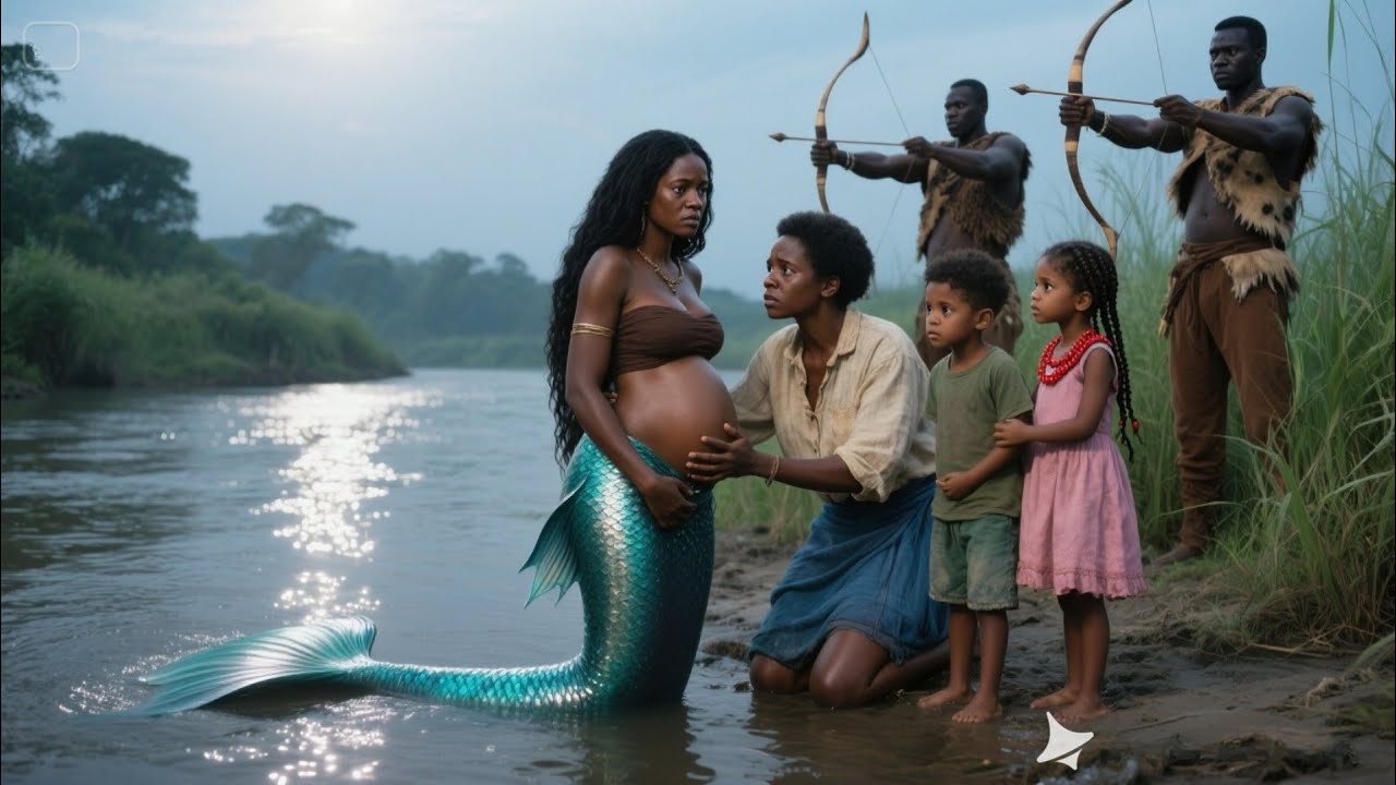 The poor widow saved the mermaid from danger, and after a while this ...