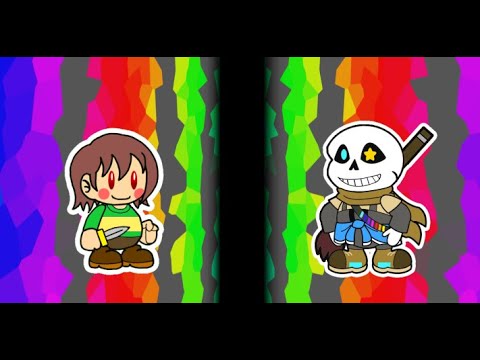 Undertale Au Paper Ink Sans Battle Part1インクサンズ戦1 ペーパーマリオ風 Youtube