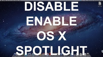 Disable and Enable Spotlight on Apple Mac OS X (No Audio Version)