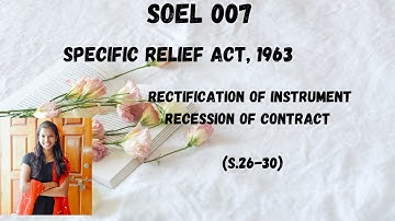 S. 26 - 30 of Specific relief act