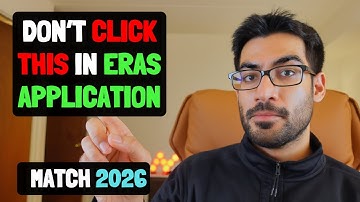 Most Match Applicants Get This ERAS Section Wrong | ERAS Residency Application 2026 (USMLE)