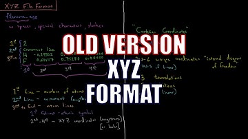 Computational Chemistry 1.1 - XYZ File Format (Old Version)