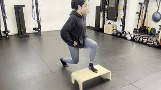 Split Squat for Hip Internal Rotation