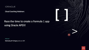 Race the start to create a formula 1 app using Oracle APEX
