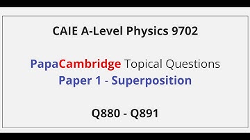 CAIE A-Level Physics – Superposition – Paper 1 Solutions Q880 – Q891
